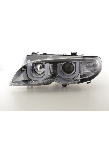 Fari Angel Eyes BMW 3er E46 Limo / Touring 02-05 cromati