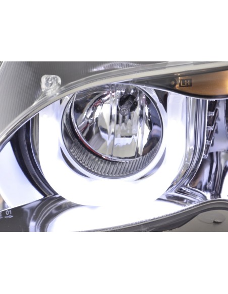 Fari Angel Eyes BMW 3er E46 Limo / Touring 02-05 cromati