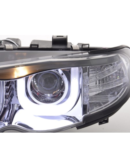 Fari Angel Eyes BMW 3er E46 Limo / Touring 02-05 cromati