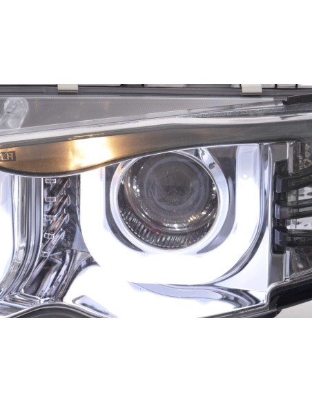 Fari Angel Eyes BMW 3er E46 Limo / Touring 02-05 cromati