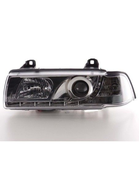 Fari Daylight Luci di marcia diurna a LED BMW Serie 3 E36 Coupe / Cabrio 92-98 cromato per guida a destra