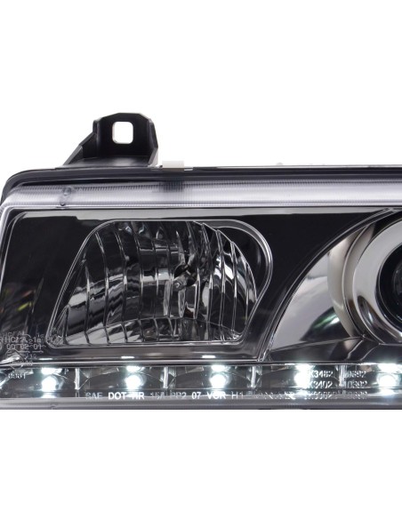 Fari Daylight Luci di marcia diurna a LED BMW Serie 3 E36 Coupe / Cabrio 92-98 cromato per guida a destra