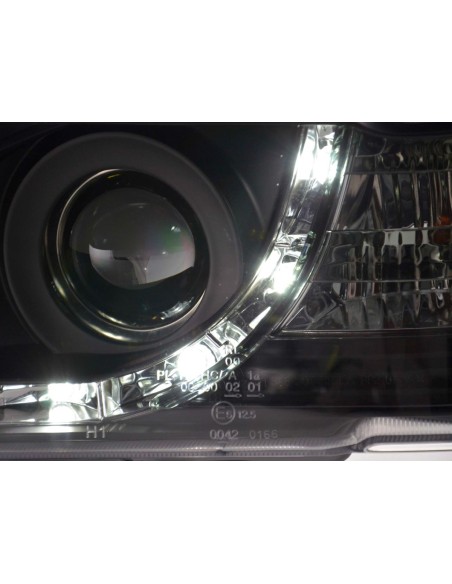 Faro Daylight Luci di marcia diurna a LED BMW Serie 3 E36 Coupe / Cabrio 92-98 nero per guida a destra