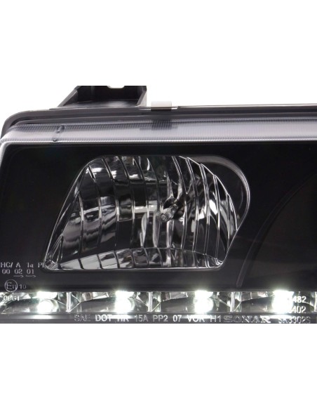 Faro Daylight Luci di marcia diurna a LED BMW Serie 3 E36 Coupe / Cabrio 92-98 nero per guida a destra