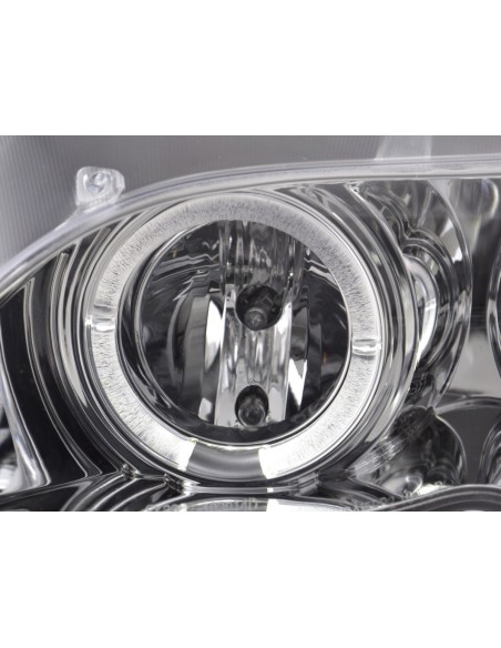 Set faro BMW Serie 3 E46 Limo / Touring 02-05 cromato per guida a destra