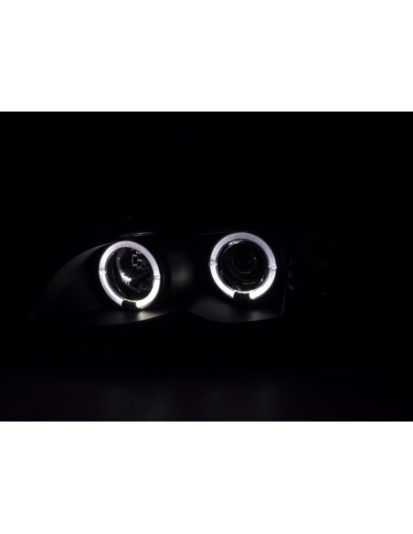 Set faro BMW Serie 3 E46 Limo / Touring 02-05 nero per guida a destra