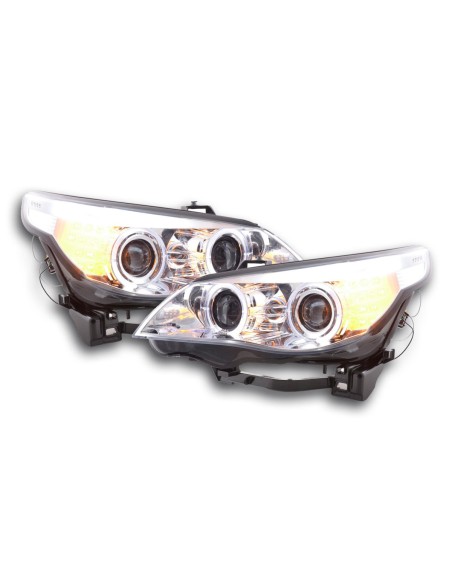 Set faro BMW serie 5 E60 / E61 03-07 cromato