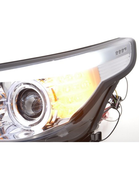 Set faro BMW serie 5 E60 / E61 03-07 cromato