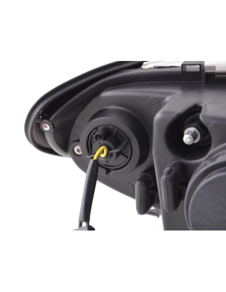 Set fari Angel Eyes BMW Serie 3 E46 Limo / Touring 02-05 cromato per guida a destra