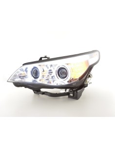Fari allo xeno Angel Eyes CCFL BMW Serie 5 E60 / E61 05-08 cromati 2