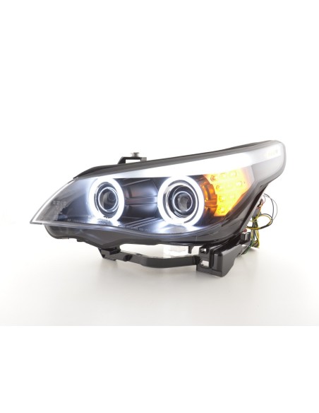 Fari allo xeno Angel Eyes CCFL BMW Serie 5 E60 / E61 05-08 neri