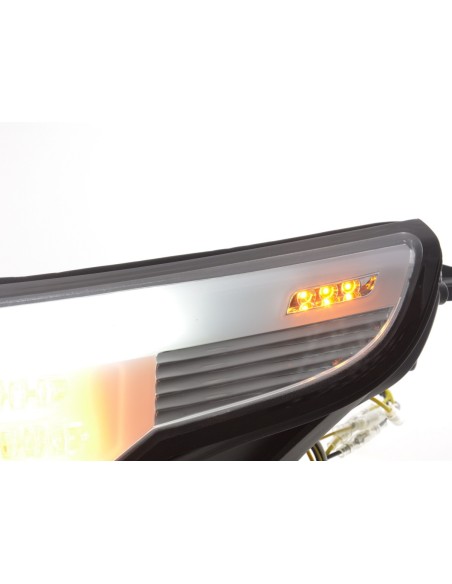 Set fari allo xeno Angel Eyes CCFL BMW Serie 5 E60 / E61 05-08 cromato per guida a destra