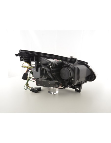 Set fari allo xeno Angel Eyes CCFL BMW Serie 5 E60 / E61 05-08 cromato per guida a destra