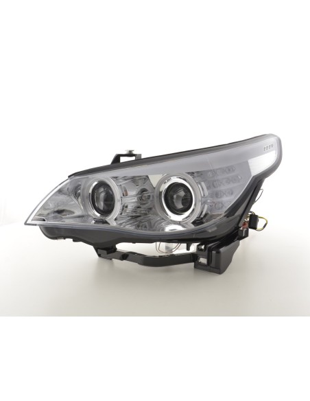 Set fari allo xeno Angel Eyes CCFL BMW 5er E60 / E61 03-04 cromato