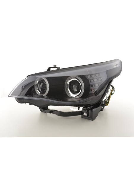 Fari allo xeno Angel Eyes CCFL BMW Serie 5 E60 / E61 03-04 neri