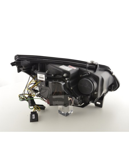 Set fari allo xeno Angel Eyes CCFL BMW Serie 5 E60 / E61 03-04 cromato per guida a destra