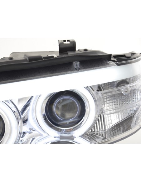 Fari anteriori Xenon Daylight CCFL DRL look BMW X5 E53 03-06 cromato