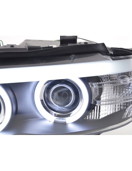 Fari anteriori Xenon Daylight CCFL DRL look BMW X5 E53 03-06 nero