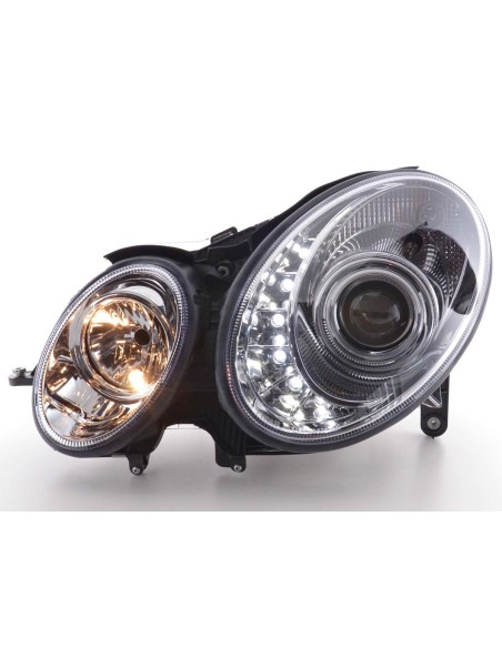 Faro Daylight LED DRL look Mercedes Classe E 211 02-06 cromato