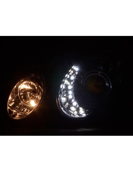 Faro Daylight LED DRL look Mercedes Classe E 211 02-06 cromato