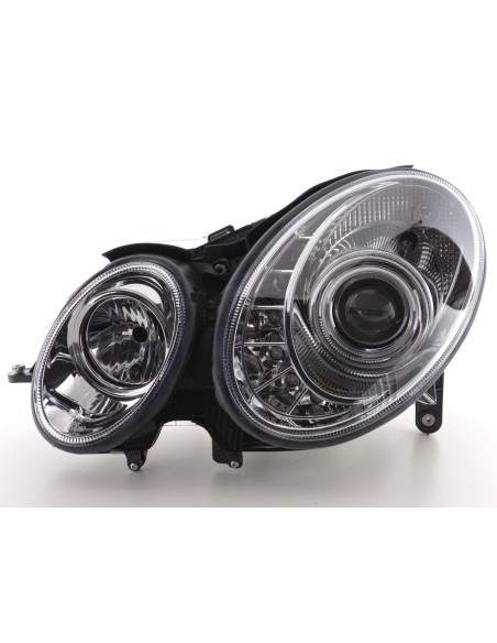 Faro Daylight LED DRL look Mercedes Classe E 211 02-06 cromato