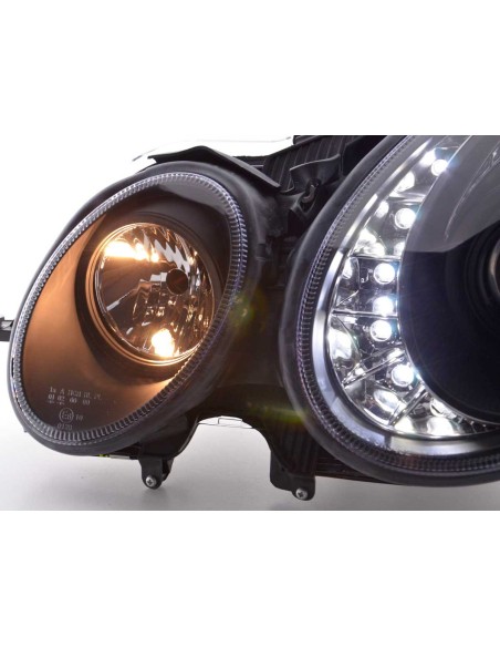 Daylight faro LED DRL look Mercedes Classe E 211 02-06 nero