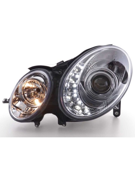 Faro Daylight LED DRL look Mercedes Classe E 211 02-06 cromato