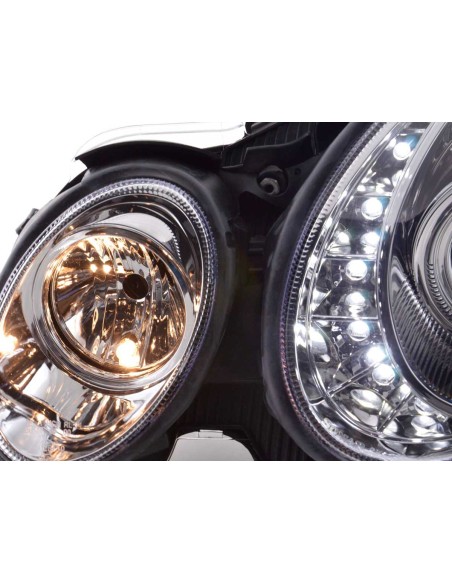 Faro Daylight LED DRL look Mercedes Classe E 211 02-06 cromato