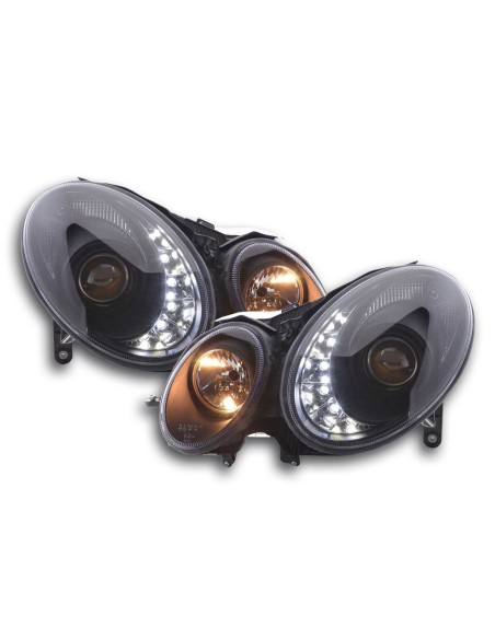Daylight faro LED DRL look Mercedes Classe E 211 06-09 nero