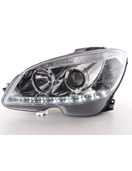 Faro Daylight LED DRL look Mercedes Classe C tipo W204 07-10 cromato