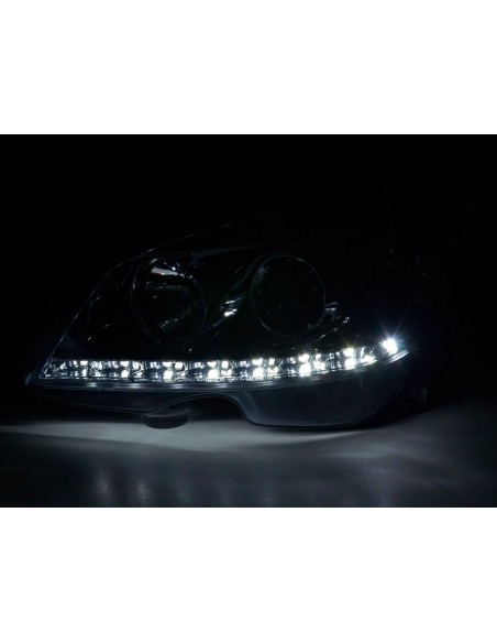 Faro Daylight LED DRL look Mercedes Classe C tipo W204 07-10 cromato