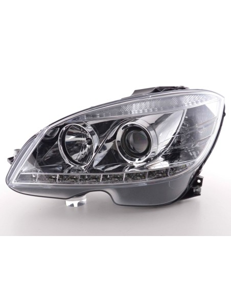 Faro Daylight LED DRL look Mercedes Classe C tipo W204 07-10 cromato