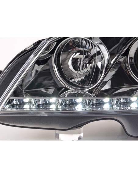 Faro Daylight LED DRL look Mercedes Classe C tipo W204 07-10 cromato
