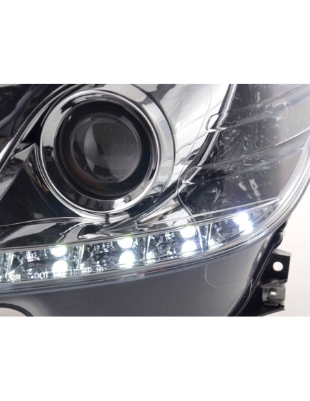 Faro Daylight LED DRL look Mercedes Classe C tipo W204 07-10 cromato