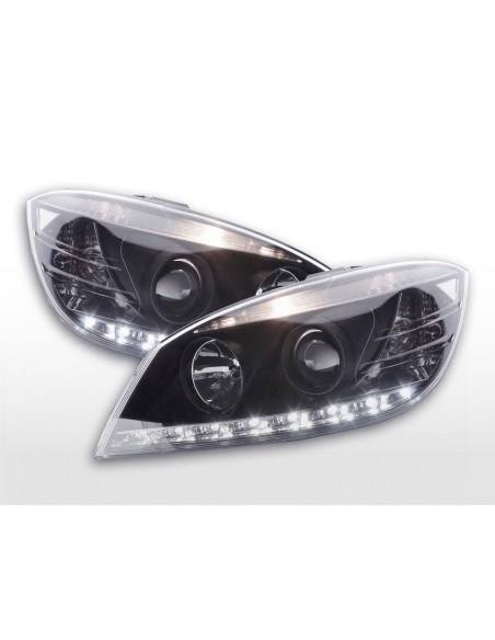 Faro Daylight LED DRL look Mercedes Classe C tipo W204 07-10 nero