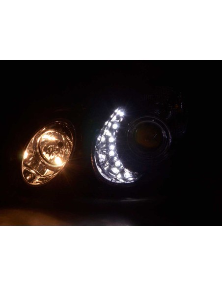 Faro Daylight LED DRL look Mercedes Classe E tipo W211 02-06 cromato