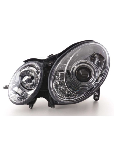 Faro Daylight LED DRL look Mercedes Classe E tipo W211 02-06 cromato