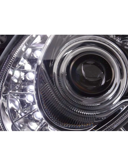 Faro Daylight LED DRL look Mercedes Classe E tipo W211 02-06 cromato