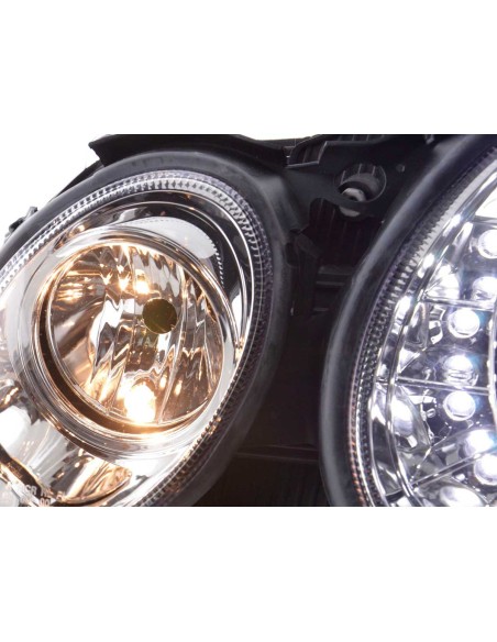 Faro Daylight LED DRL look Mercedes Classe E tipo W211 02-06 cromato