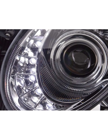 Faro Daylight LED DRL look Mercedes Classe E tipo W211 02-06 cromato