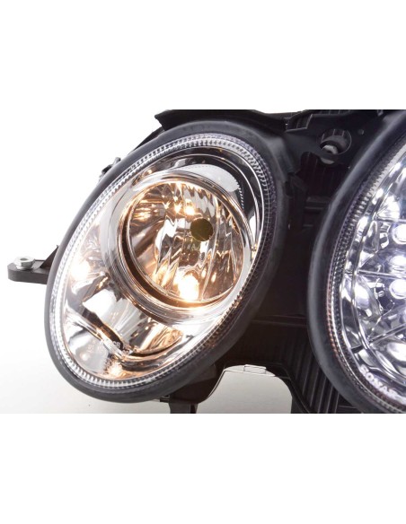 Faro Daylight LED DRL look Mercedes Classe E tipo W211 02-06 cromato