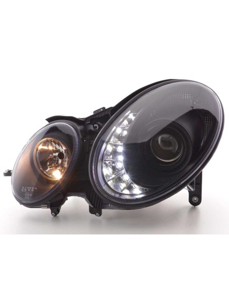 Faro Daylight LED DRL look Mercedes Classe E tipo W211 02-06 nero