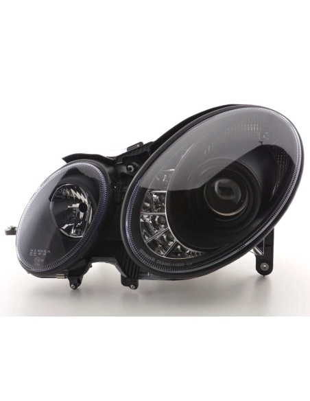 Faro Daylight LED DRL look Mercedes Classe E tipo W211 02-06 nero