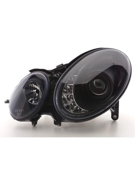 Faro Daylight LED DRL look Mercedes Classe E tipo W211 02-06 nero