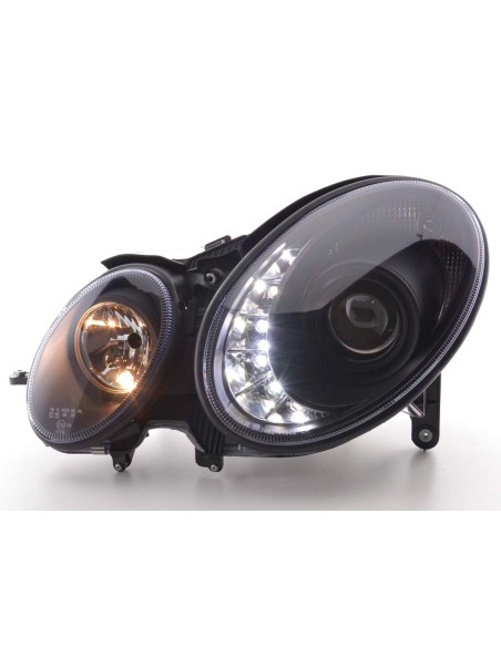 Daylight faro LED DRL look Mercedes Classe E tipo W211 06-08 nero