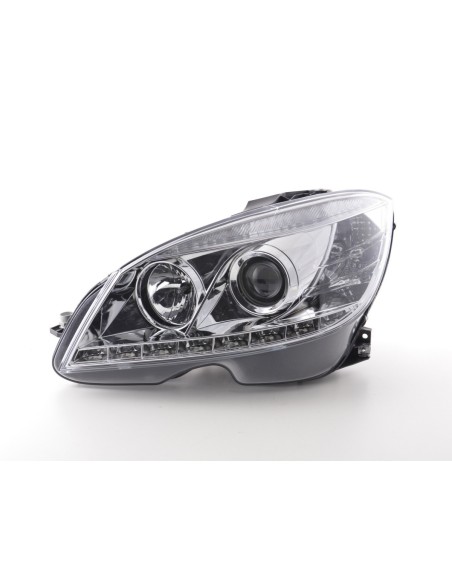 Faro Daylight LED DRL look Mercedes Classe C W204 07-10 cromato
