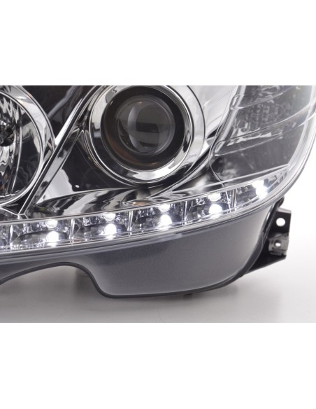 Faro Daylight LED DRL look Mercedes Classe C W204 07-10 cromato