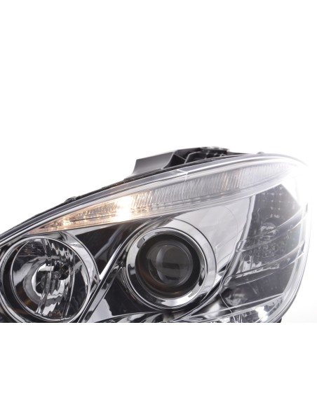 Faro Daylight LED DRL look Mercedes Classe C W204 07-10 cromato