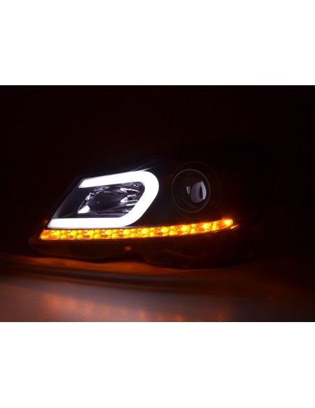 Daylight faro LED DRL look Mercedes Classe C W204 11-14 nero