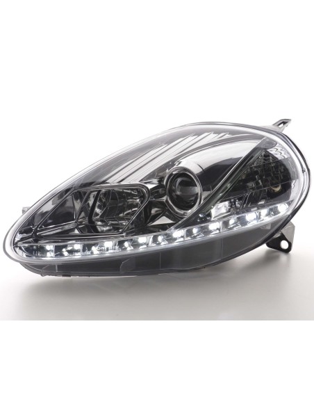 Fari Daylight Luci diurne a LED Fiat Grande Punto 199 05-08 cromate